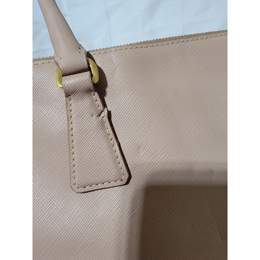 Prada Saffiano Lux Leather Small Galleria Double Zip Tote Bag Light Rose Pink - Picture 15 of 16